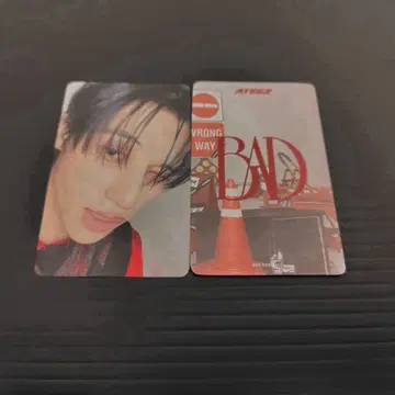 ATEEZ 우영 BAD 타워 레코드 시부야 라키 로또 트레이딩 카드