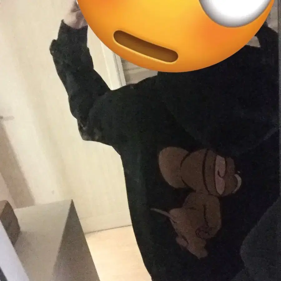 톰과제리 오버핏 후드 블랙