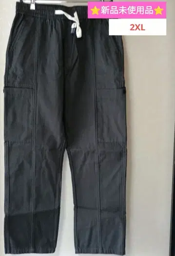 새상품 남성용 와이드 팬츠 블랙 2XL 이지 팬츠