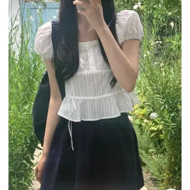 피터앤웬디 프링 리본 블라우스 아이보리