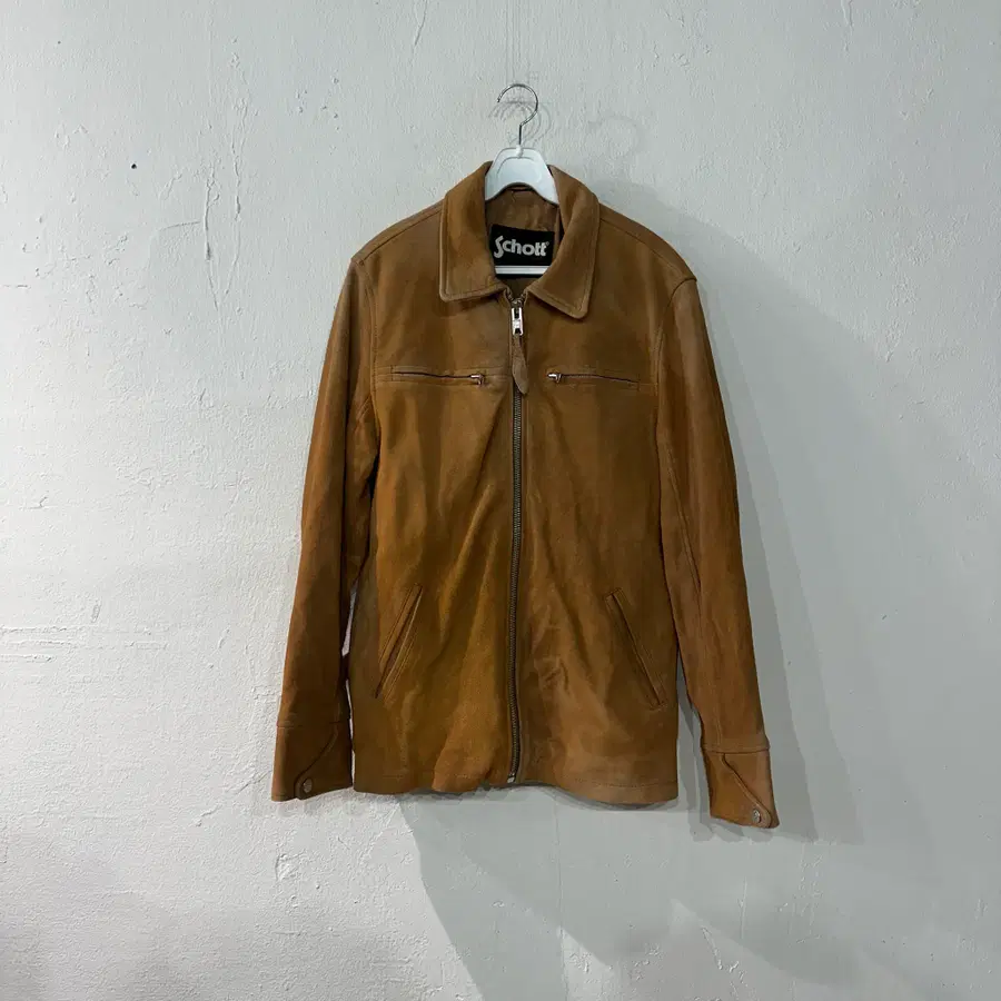 Schott 쇼트 스웨이드 자켓 M