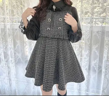 ROJITA 레이어드라이크 트위드 원피스