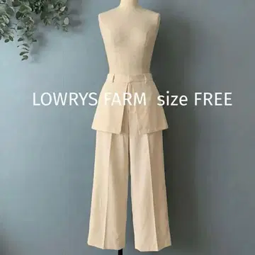 lowrys farm 레이어드풍 팬츠 여름 얇은 소재 아이보리 안감 없음