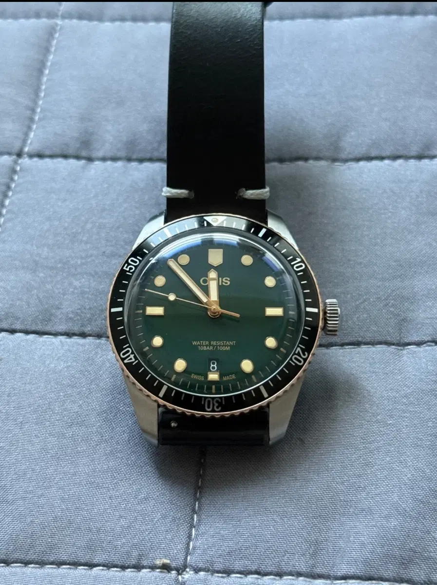 오리스 식스티 파이브 40mm 그린베젤 브론즈