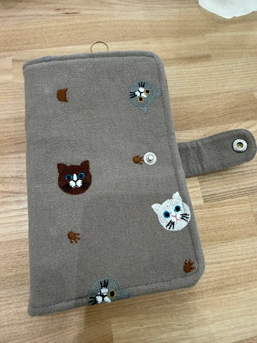 고양이 자수 노트