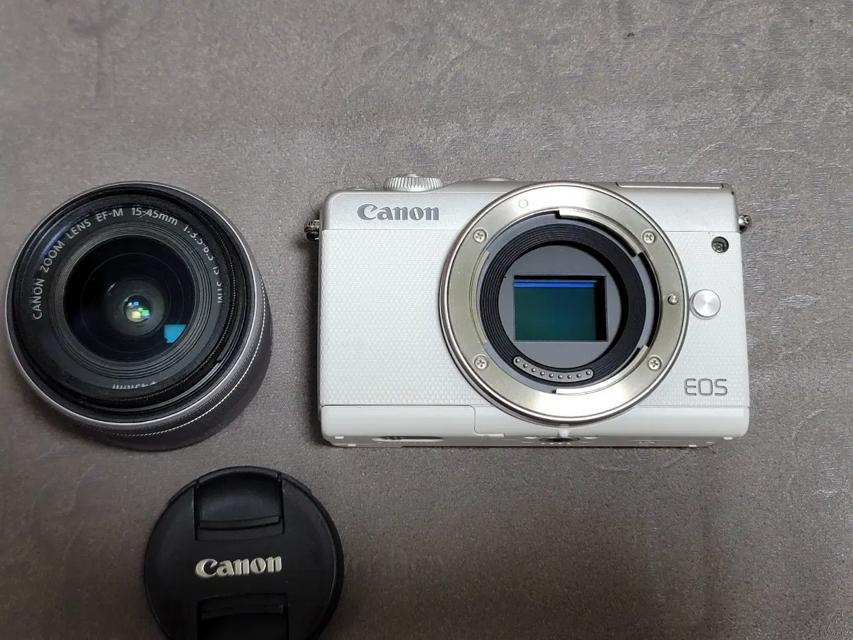 캐논 EOS M100 화이트 미러리스 카메라