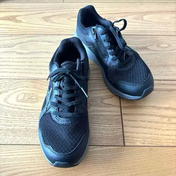 MIZUNO 여성용 스니커즈 블랙 사이드 지퍼