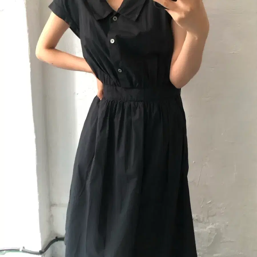 Ray BEAMS 빔즈 네이비 슬리브리스 원피스