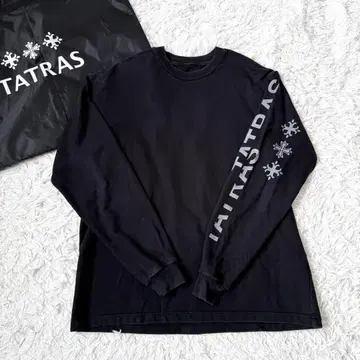 [레어] TATRAS 타트라스 소매 로고 RENOIR 얇은 소재 맨투맨 블랙 03