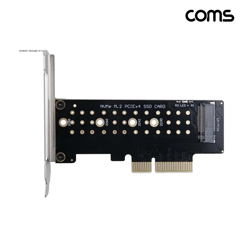 (새상품)[HA205] Coms PCIe x4 M.2 NVMe SSD 확장카드 변환카드 브라켓 포함