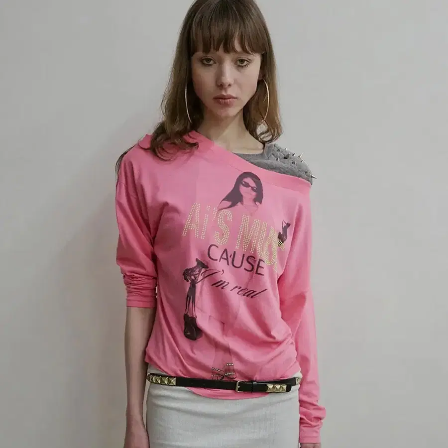 새상품)스컬프터 어반뮤즈티 Urban Muse Tee Acid Pink