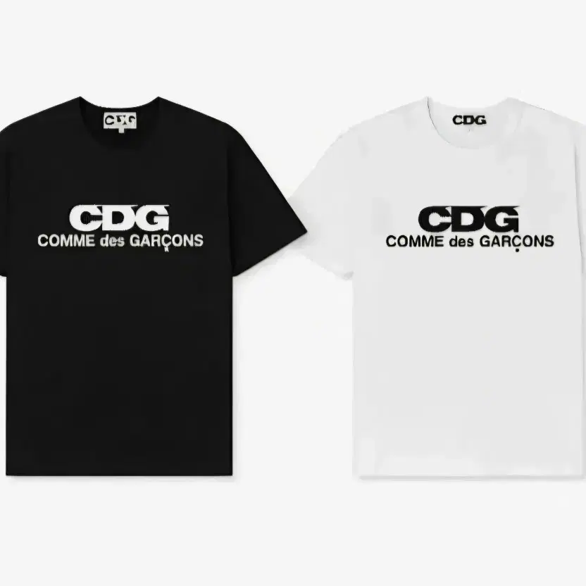 꼼데가르송 CDG 반팔티 블랙/화이트 L/XL