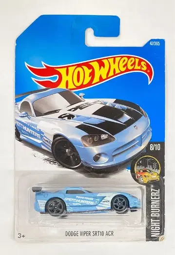 MATTEL NIGHT BURNERZ HOTWHEELS 핫휠 DODGE VIPER SPT10 ACR 라이트 블루 47/365