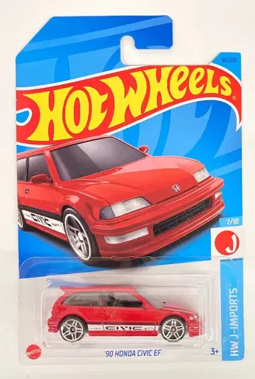 MATTEL HOTWHEELS HW J-IMPORTS 7/10 HNJ91 '90 HONDA CIVIC EF/레드 96/250