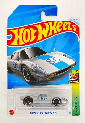 MATTEL HW EXOTICS 1/10 핫휠 PORSCHE 904 CARRERA GTS Silver 158/250