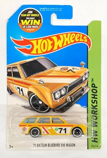 MATTEL HW WORKSHOP HOTWHEELS '71 DATSUN BLUEBIRD 510 WAGON 202/250
