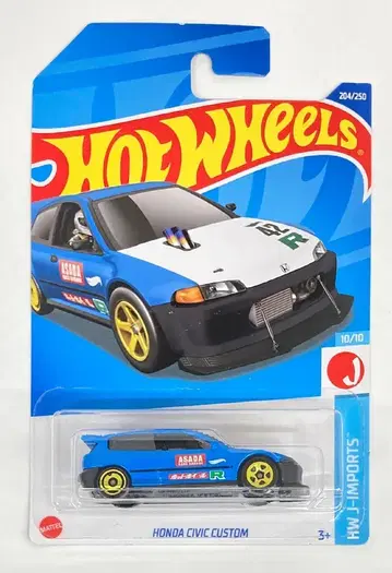 MATTEL HOTWHEELS HW J-IMPORTS 10/10 HCT11 HONDA CIVIC CUSTOM/블루 204/250