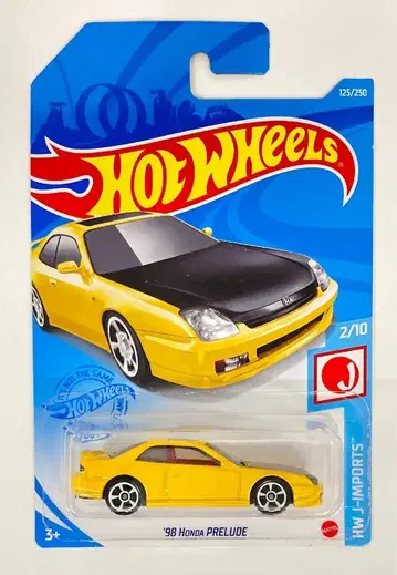 MATTEL HW J IMPORTS HOTWHEELS '98 HONDA PRELUDE 옐로우 HBN97