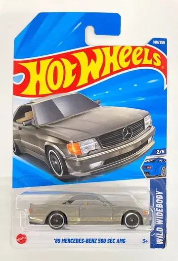 MATTEL WILD WIDEBODY 2/5 HOTWHEELS '89 MERCEDES-BENZ 560 SEC AMG 186/250
