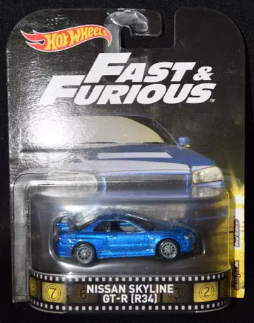 MATTEL FAST&FURIOUS HOTWHEELS NISSAN SKYLINE GT-R R34 DWJ88