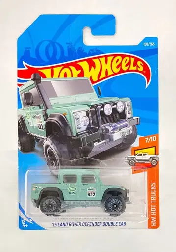 MATTEL HOTWHEELS HW HOT TRUCKS 7/10 FJY55 '15 LAND ROVER DEFENDER DOUBLE CAB 158/365