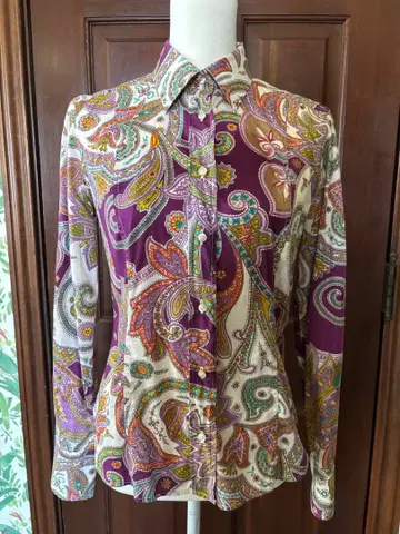 ETRO Milano 페이즐리 무늬 긴팔 셔츠