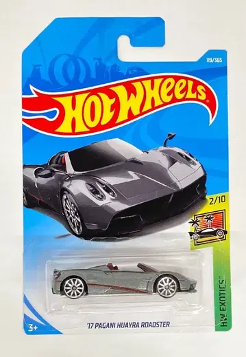 MATTEL HOTWHEELS HW EXOTICS 2/10 FJX98 '17 PAGANI HUAYRA ROADSTER/ 그레이 메탈릭 119/365