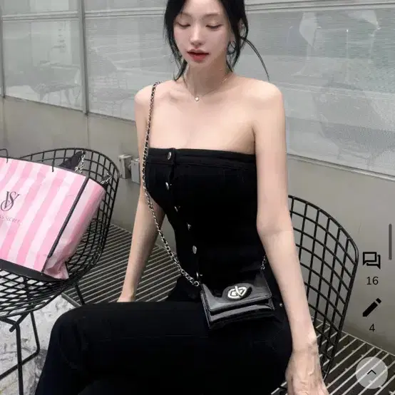 [1회착] 카인다미 키아르 클래시 미니 크로스백 지갑백 (블랙)