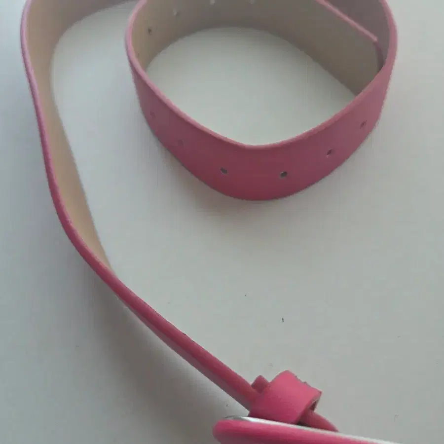 y2k 핑크색 여성 가죽 벨트