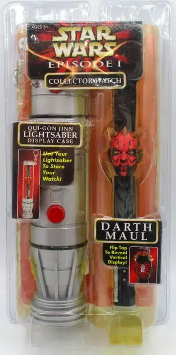HOPE STAR WARS / EPISODE 1 (THE PHANTOM MENACE) COLLECTOR WATCH DARTH MAUL / LIGHTSABER DISPLAY CASE