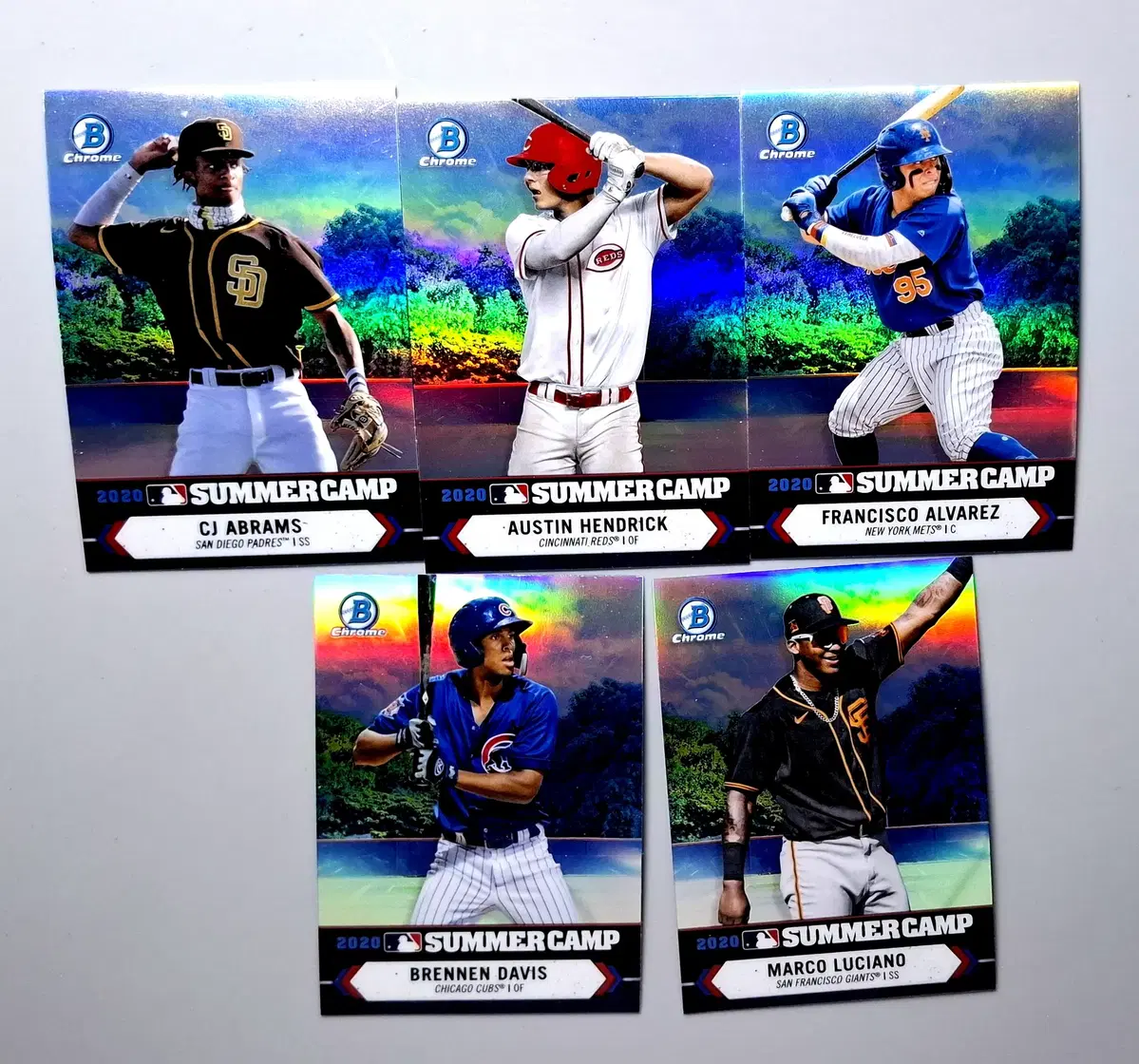 MLB CJ에이브람스등 서머캠프 리플 5장 묶음