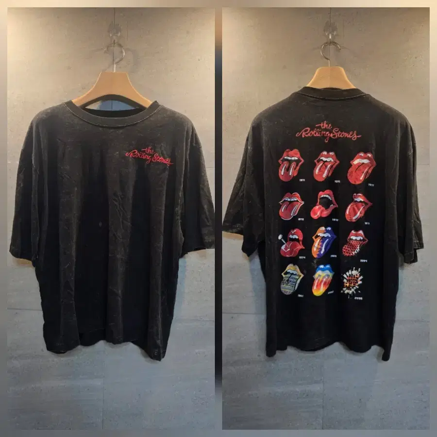 Rolling Stones. 자수 반팔티.