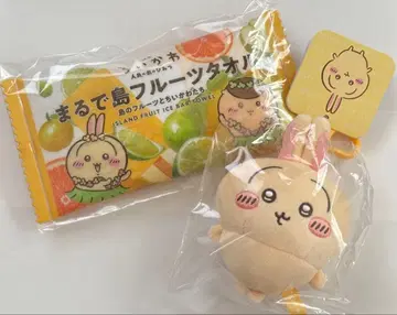 토끼 [ 마루푸와 마스코트 ] 토끼 x 밤만쥬 [ 마루데지마 후르츠 타월 ]