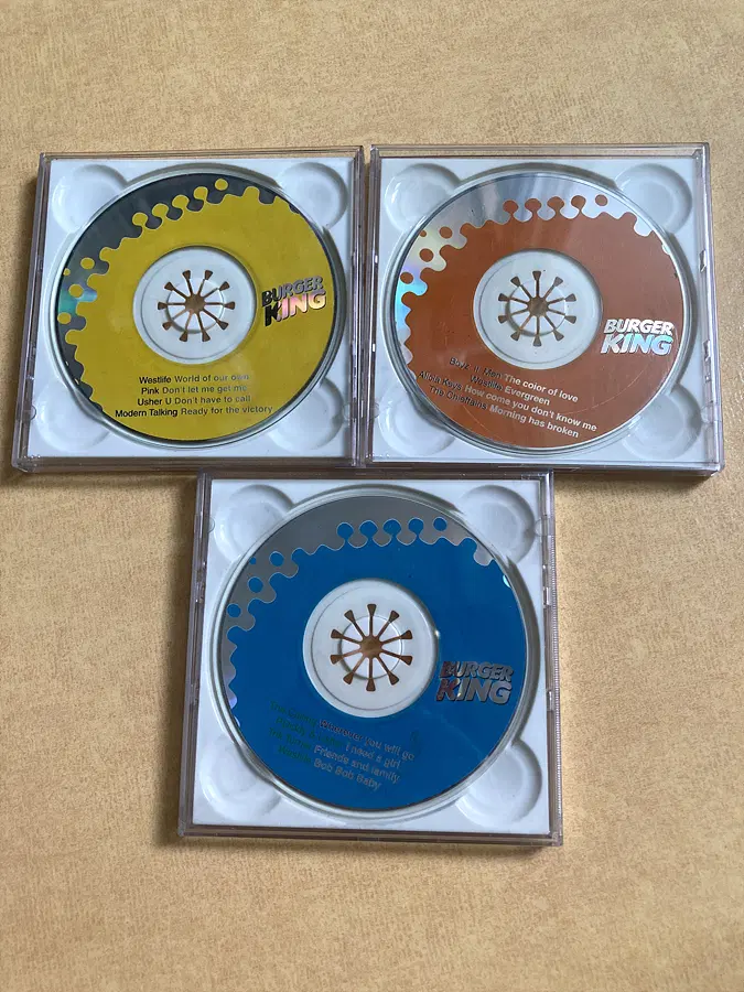 수집용) 버거킹 2002년 월드컵4강 기념 이벤트CD 3종