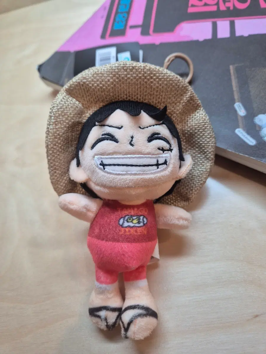 원피스 루피 키링 인형 13cm