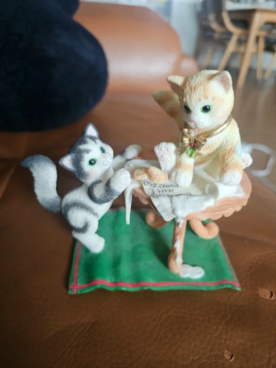고양이 인형 2마리 피겨린 빈티지