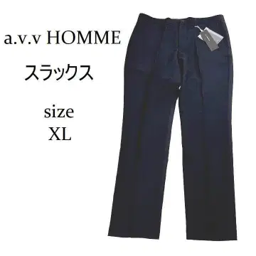 새상품 a.v.v HOMME 스트레치 슬랙스 XL 네이비 택 포함