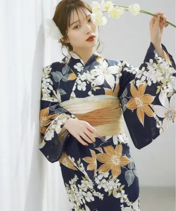 Dita 환상경화수월 유카타 주름 헤코 오비 펄 프릴 오비 장식 천 세트