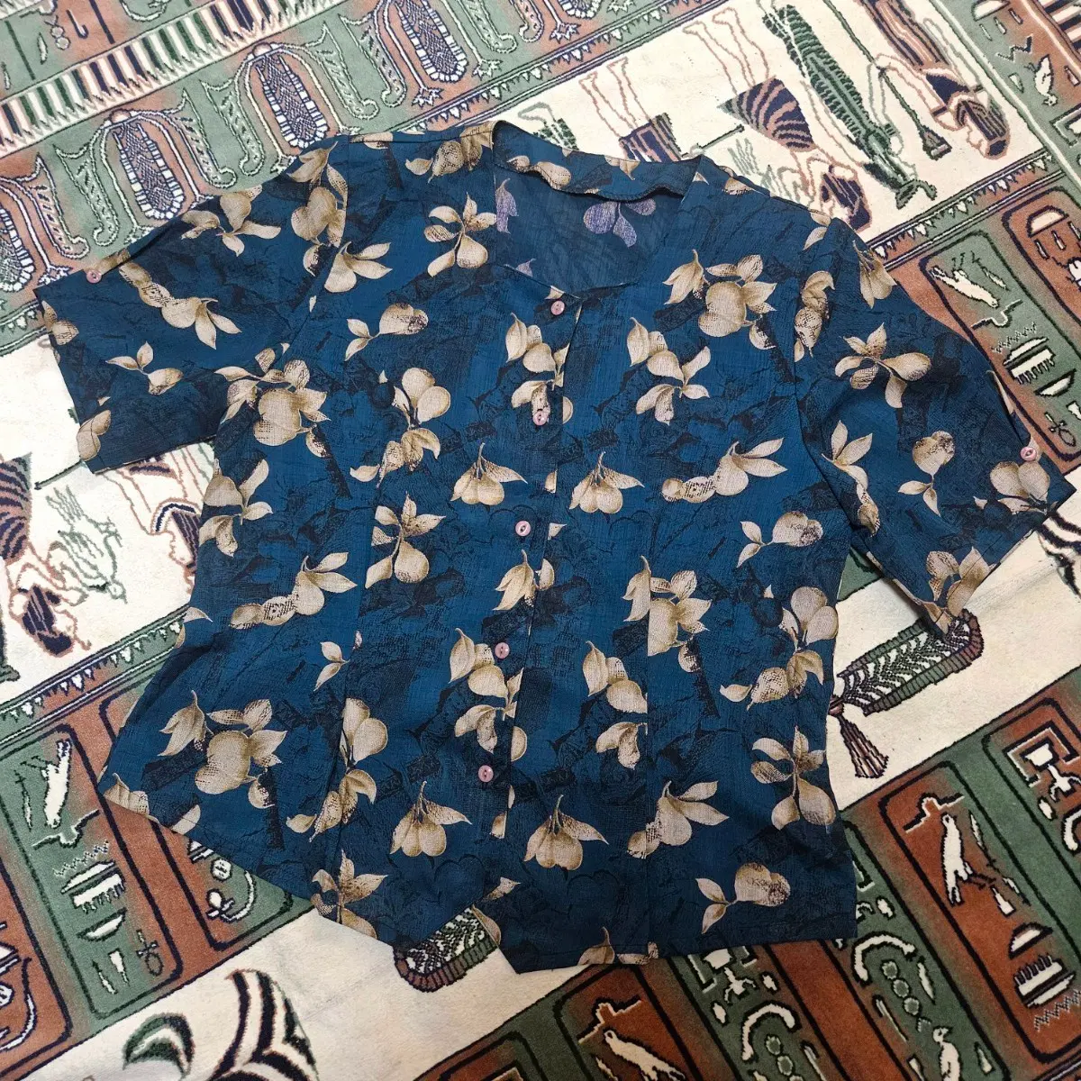Made in Japan Vintage 파워숄더 반팔 자켓