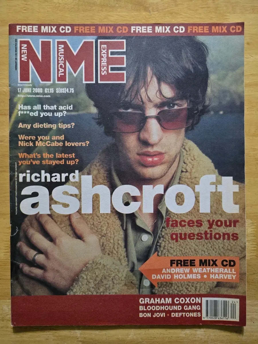 매거진 The Verve 버브 Richard Ashcroft NME 라지 매거진