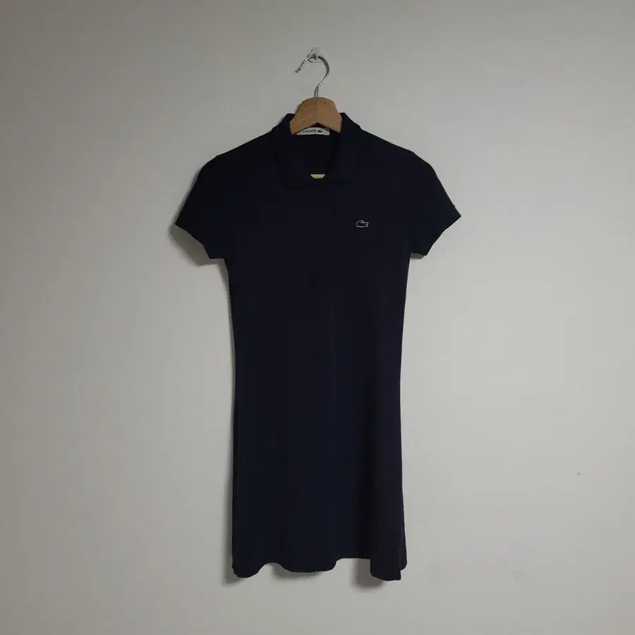 (34) LACOSTE 라코스테 반팔 카라 원피스 다크 네이비