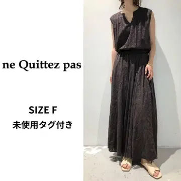 미사용 택 포함 ne Quittez pas (누키테파) 코튼 자카드 드레스