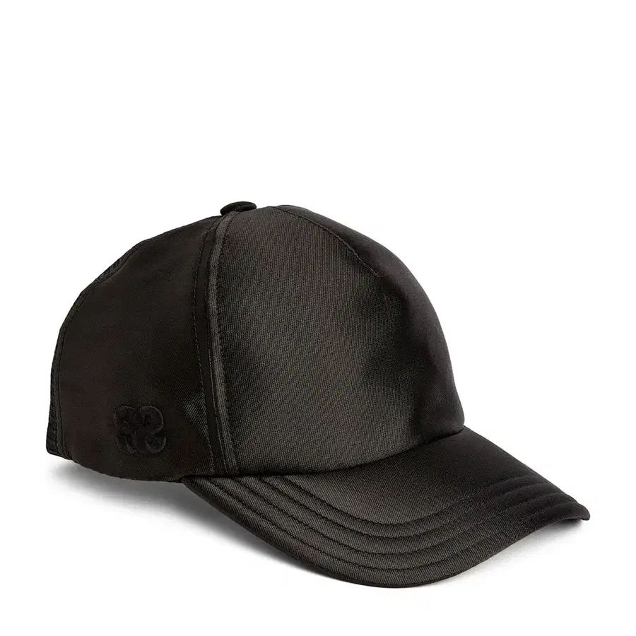 SANDRO black Satin Baseball Cap