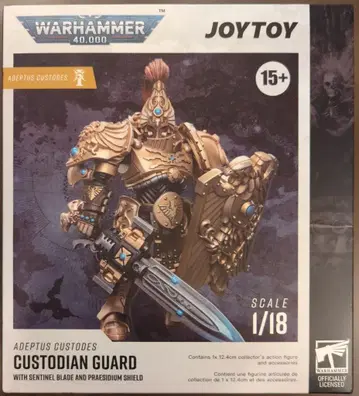 JOYTOY 워해머 40000 아뎁투스 쿠스토데스 쿠스토디안 가드 센티넬 블레이드 및 프라에시디움 쉴드