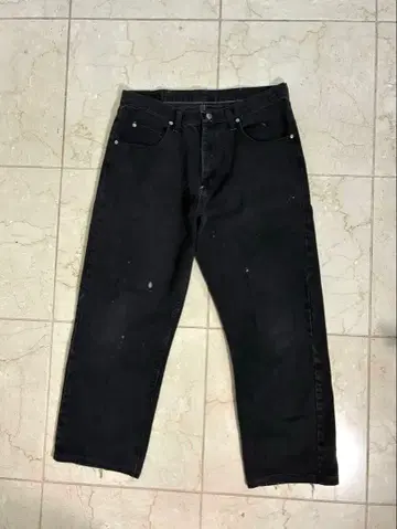 90's W34 랭글러 블랙 데님 팬츠