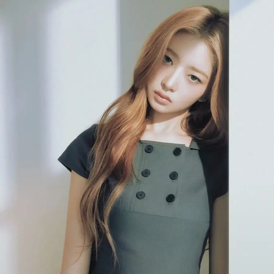 미세키서울 Double button shirts top CHARCOAL