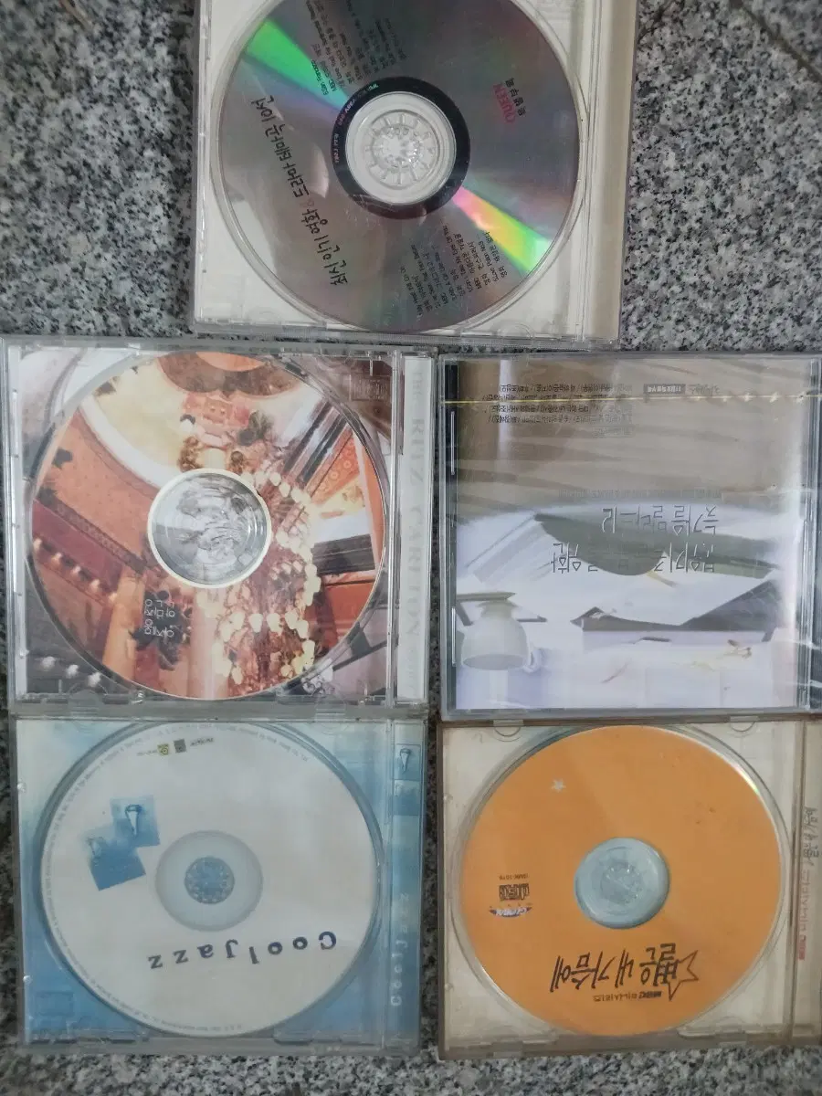 CD 앨범 5종 (별은 내 가슴에, CoolJazz, 가을 멀다, 늦가을, 최신 인기 영화 드라마 테마