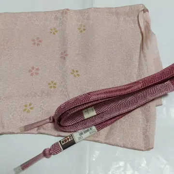 순수 실크 허리띠 벚꽃 패턴 오비 장식 천 세트