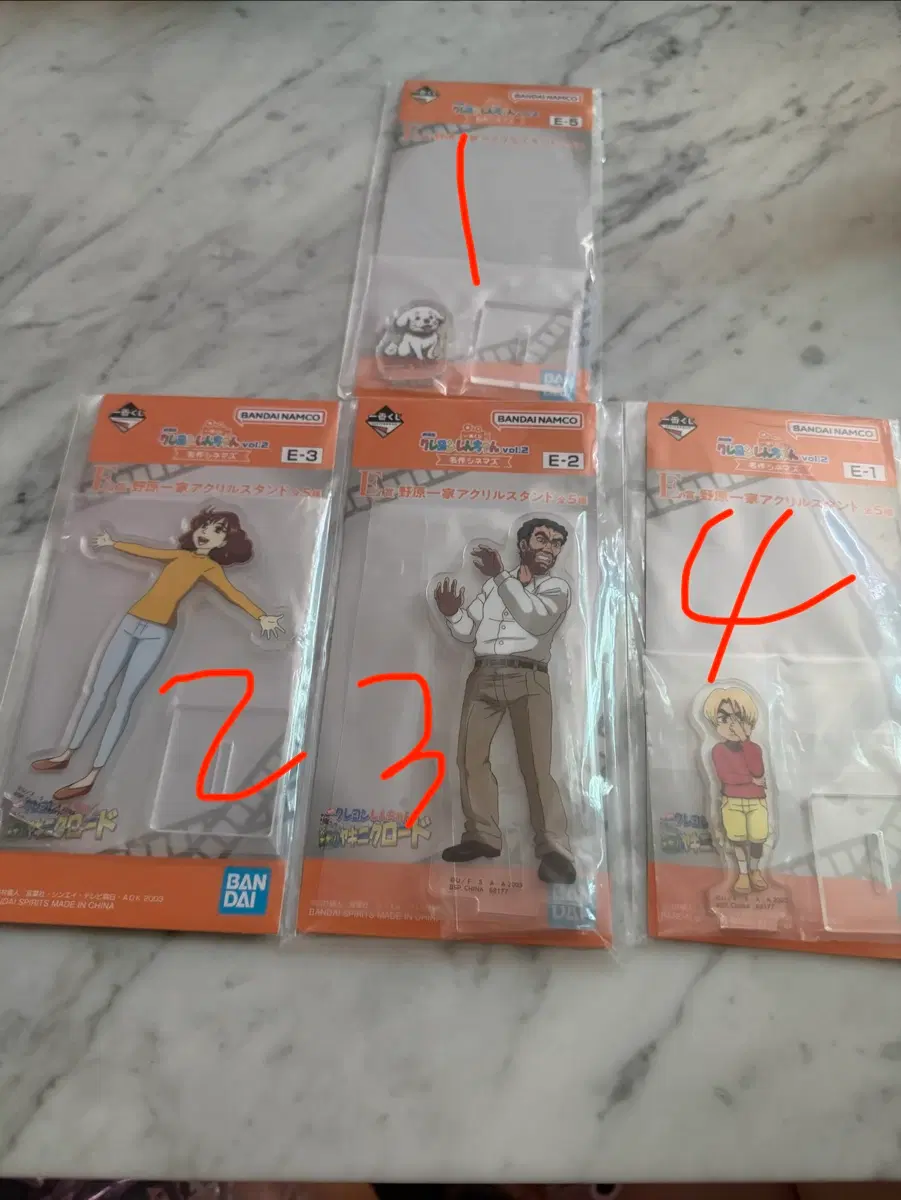 짱구 제일복권 쿠지 아크릴 일괄