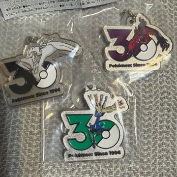 포켓몬 30주년 메탈 참 마스코트 3종 세트